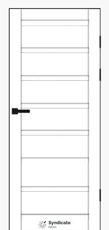 Двері Syndicat Doors PVC 103 Білий оксамит сатинове скло